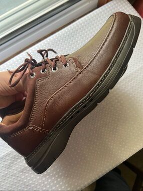 Clark’s Un Brawley Lace Mahogany Leather Mens lace up